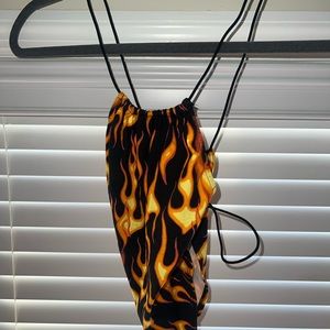 Flame halter top